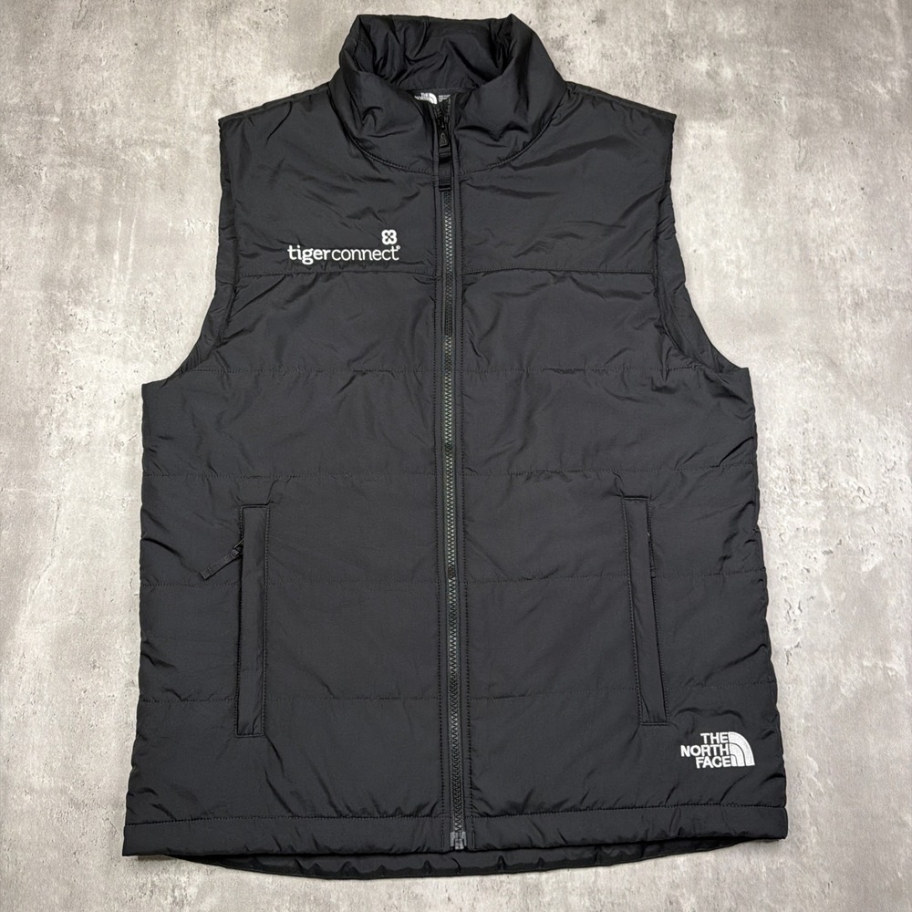 The North Face Everyday Insulated Puffer Vest Mens Small Black Full Zip Logo